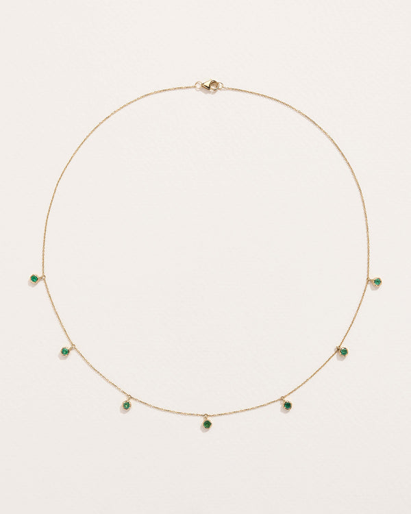 Emerald Station Droplet Necklace