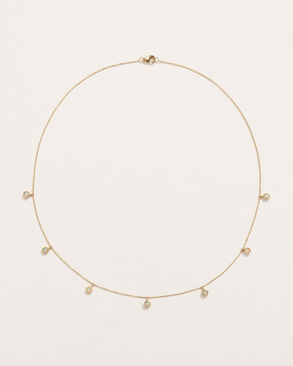 Opal Station Droplet Necklace