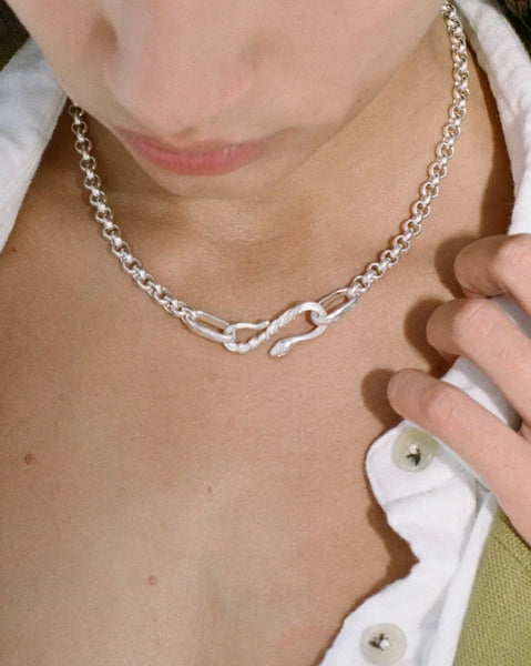 Silver Snake Chain Necklace - Pamela Love