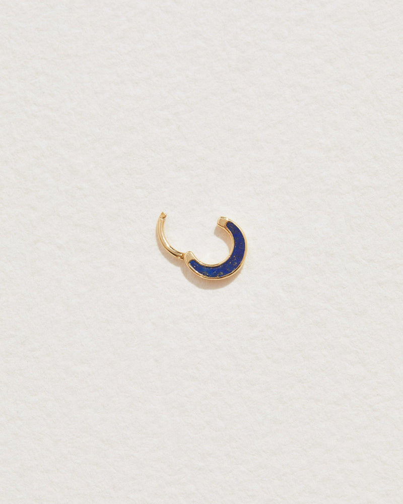 lapis lazuli clicker earring