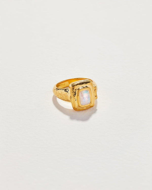 moonstone locket ring