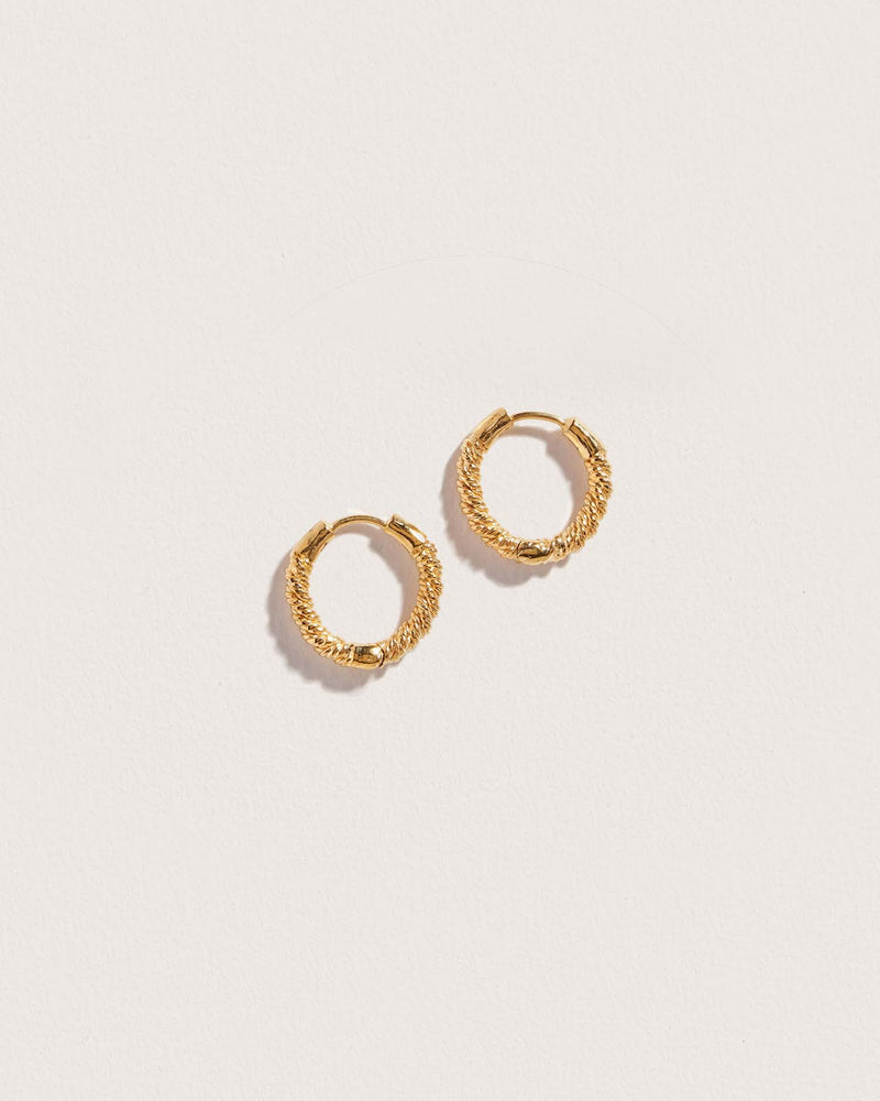mini gold plate hoop earrings