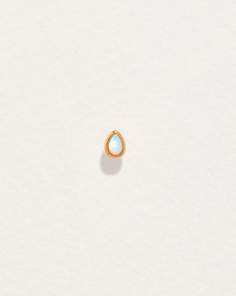 opal raindrop stud piercing