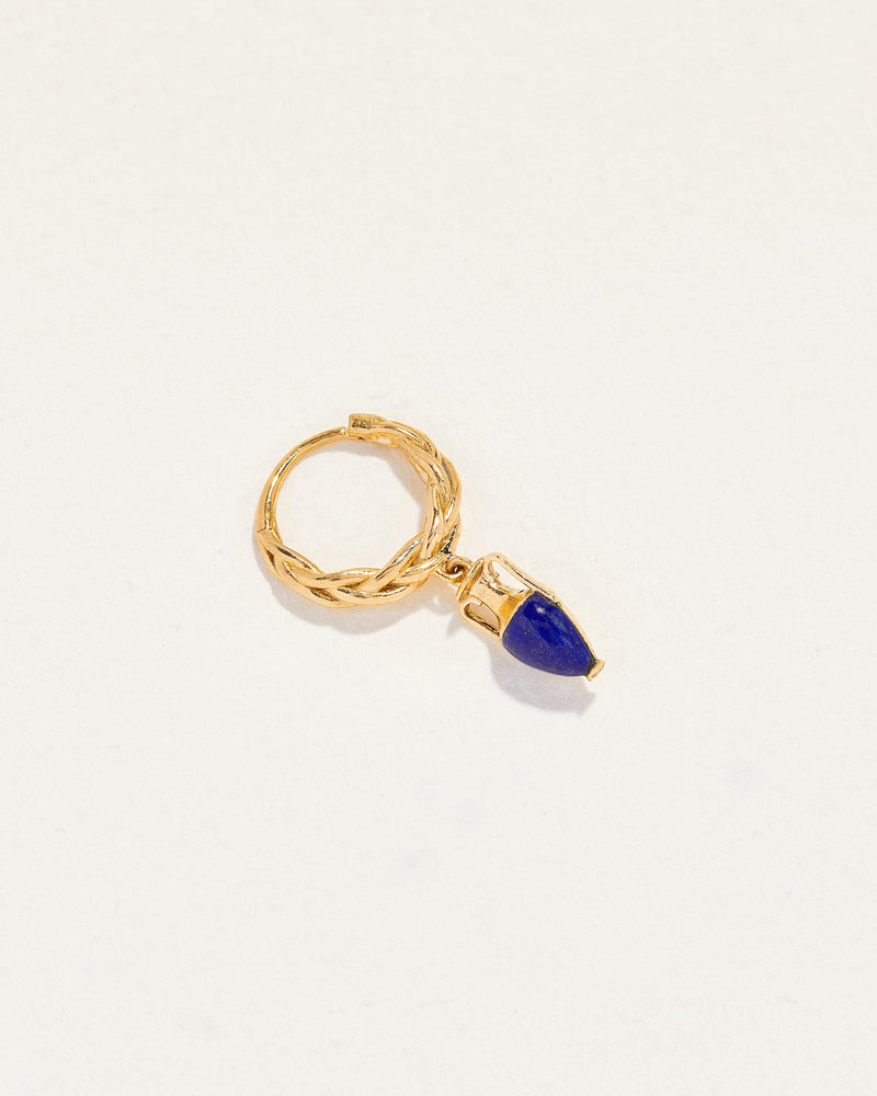 lapis lazuli vessel huggie piercing