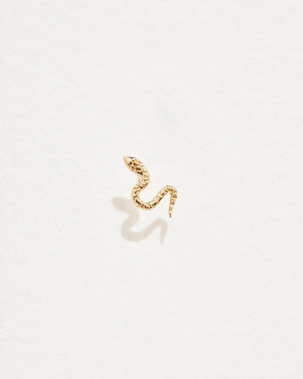 serpent stud earring