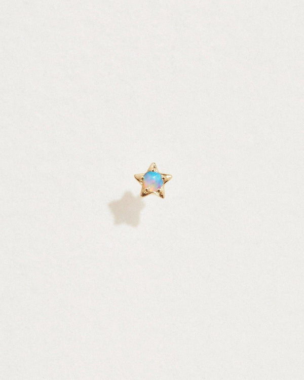 star stud piercing with australian opal