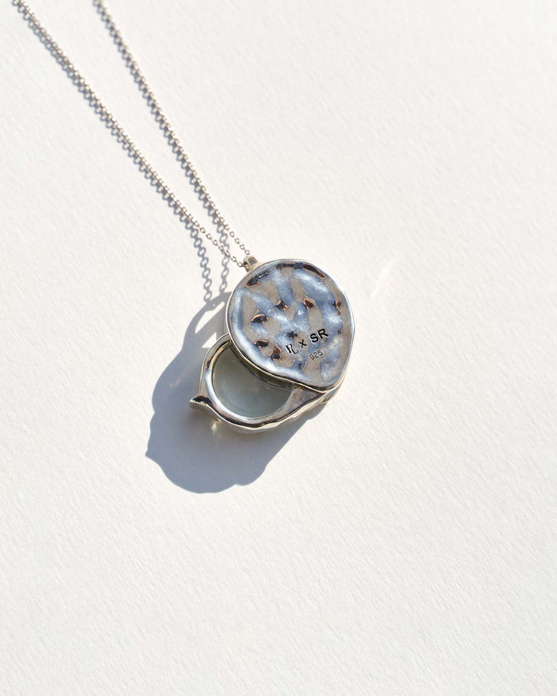 sterling silver loupe necklace