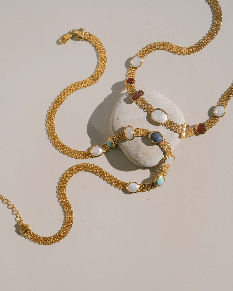 gold plate chain necklace