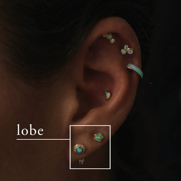 lobe piercing