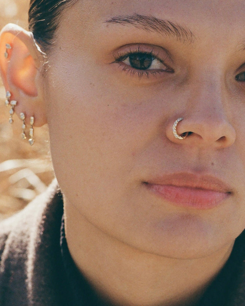 8mm Pavé Rope Huggies