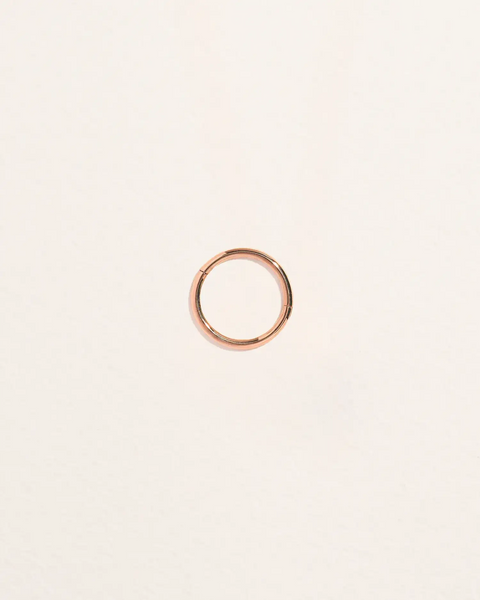 10mm Rose Plain Hoop