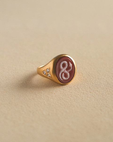Infinity Ouroboros Cameo Ring