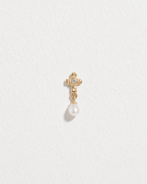 Molten Drop Cross Stud