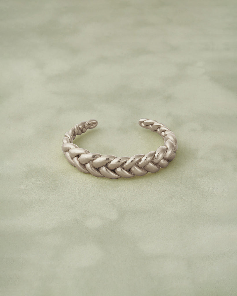 Silver Braided Cuff Bracelet Pamela Love