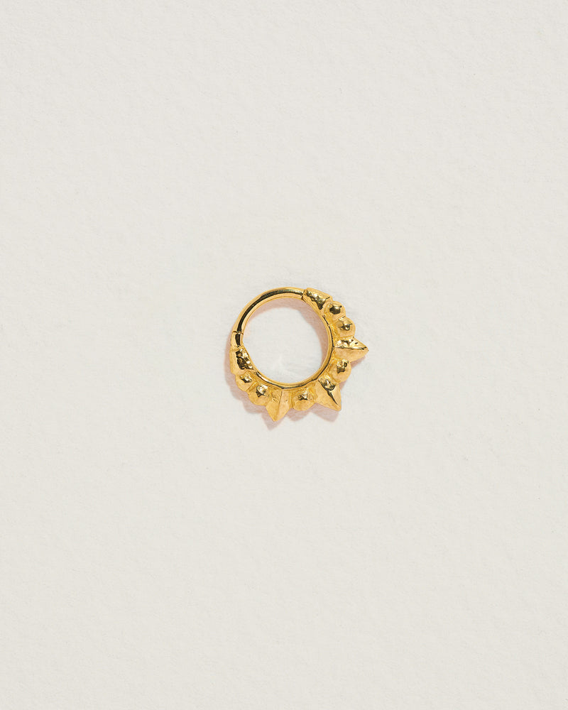 gold spike clicker earring