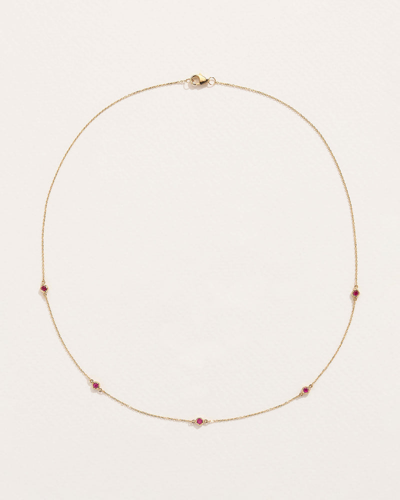 Ruby Station Necklace