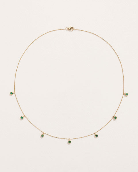 Emerald Station Droplet Necklace
