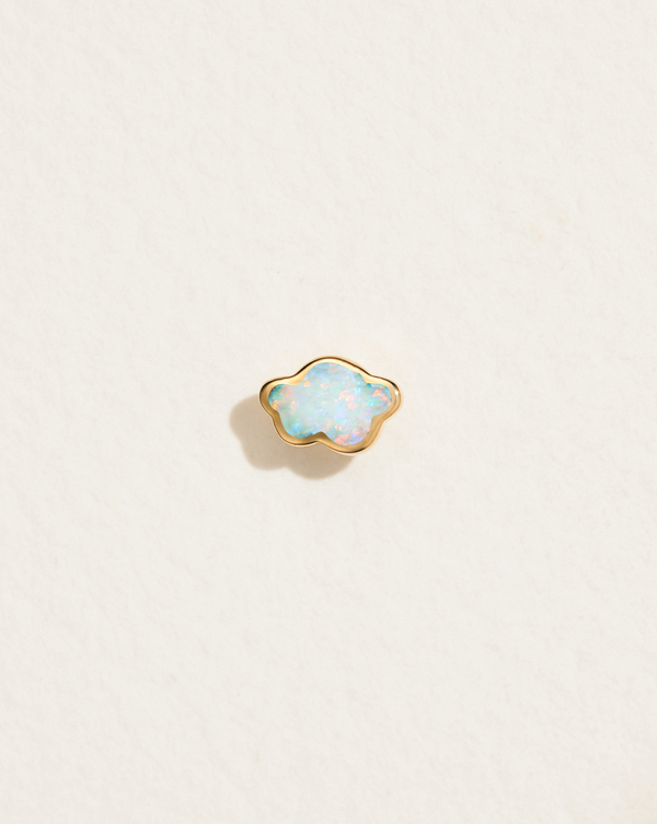 opal cloud stud earring