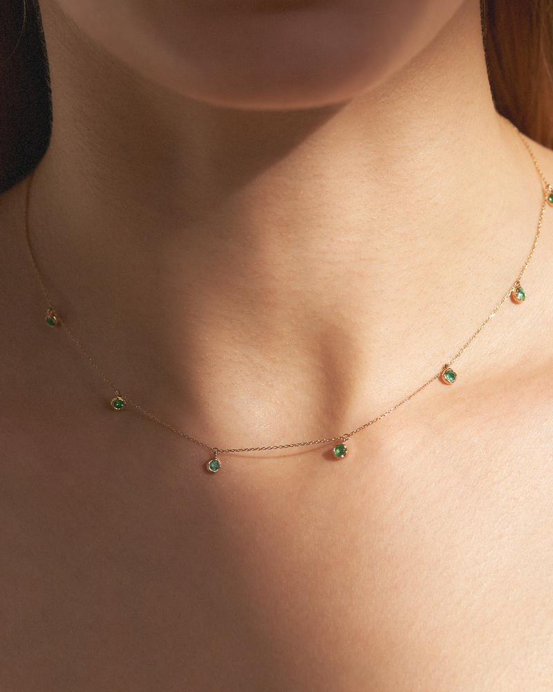 Opal Station Droplet Necklace