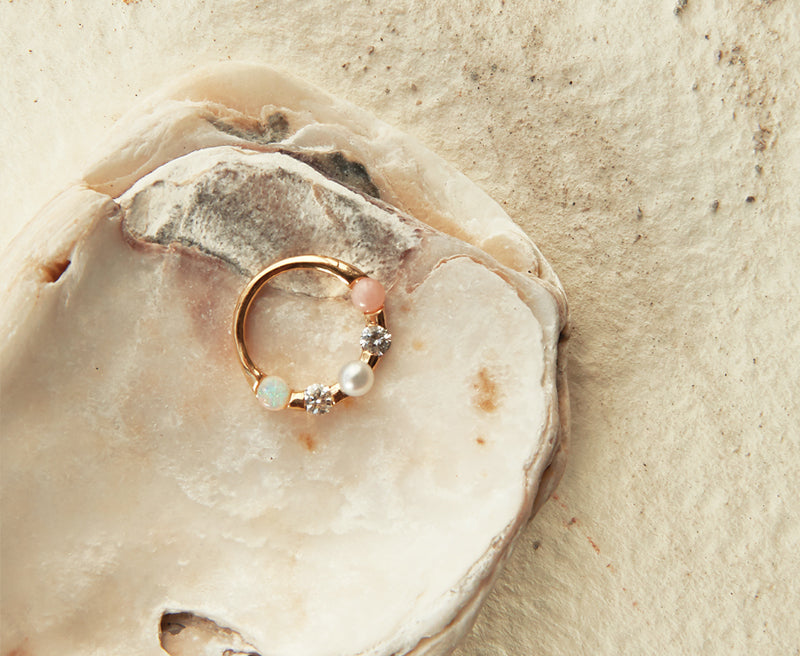 piercing jewelry collection - materials
