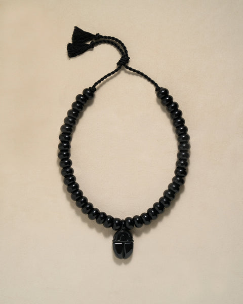 Beaded Scarab Collar