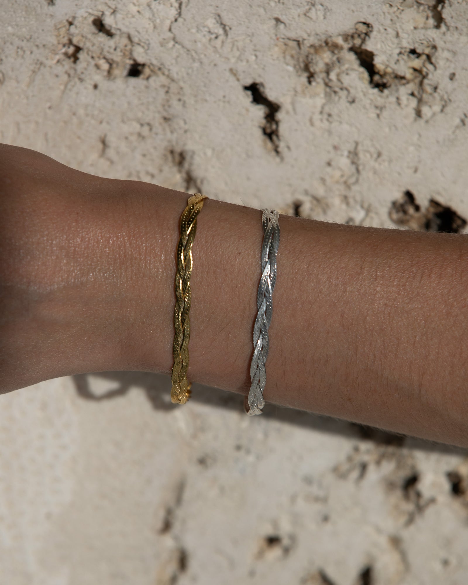 Braided Herringbone Thin Chain Bracelet Pamela Love