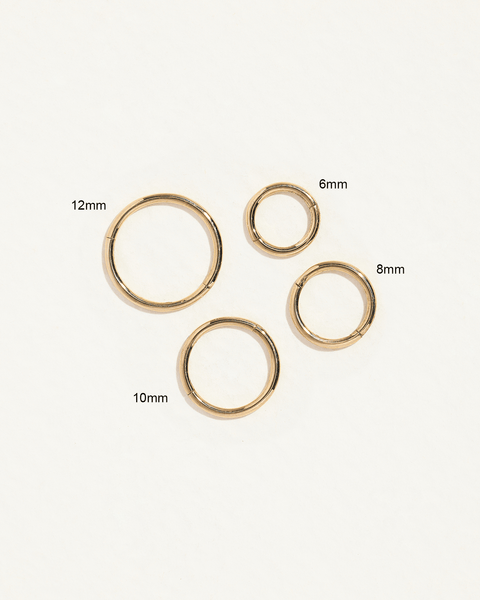 10mm Seamless Clicker by Pamela Love – Piercing in #product_material# (#product_color#). 10mm-seamless-clicker-gold