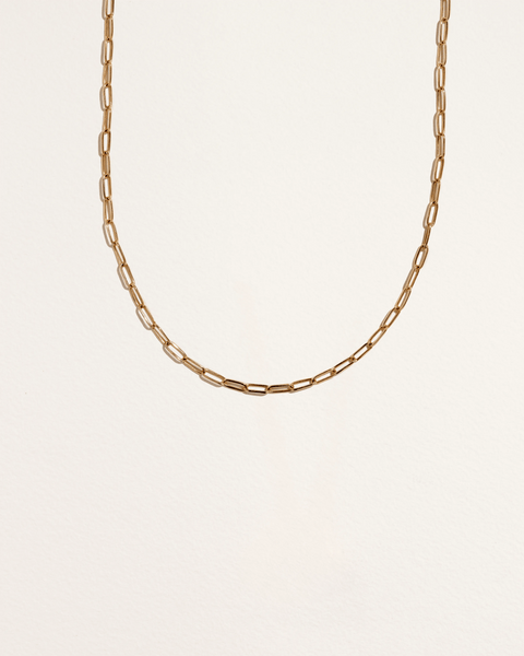 Paperclip Chain by Pamela Love – Necklaces in #product_material# (#product_color#).  22-paperclip-chain-gold