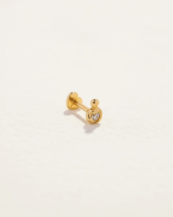 4mm Molten Double Dot Stud by Pamela Love – Piercing in #product_material# (#product_color#). 