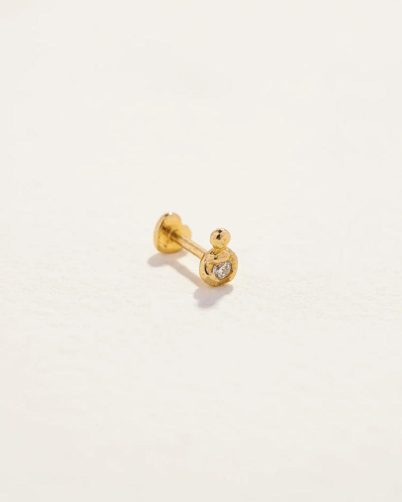 4mm Molten Double Dot Stud by Pamela Love – Piercing in #product_material# (#product_color#). 