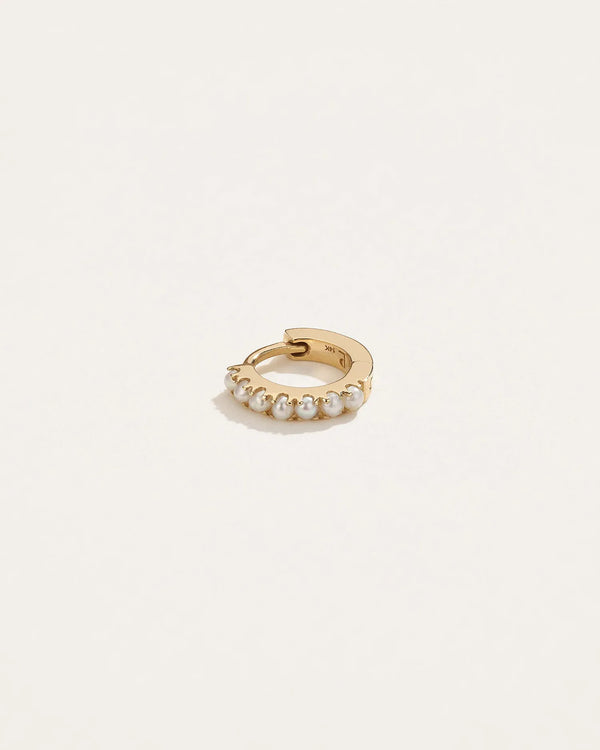 6mm Pavé Huggie by Pamela Love – Piercing in #product_material# (#product_color#). 