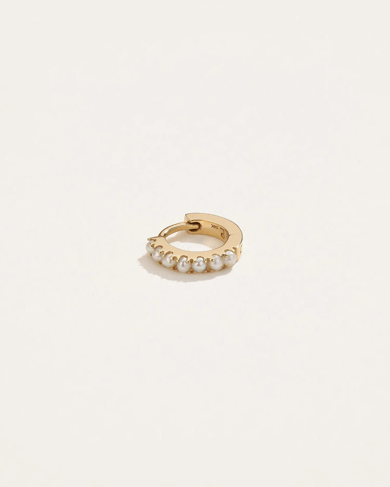 6mm Pavé Huggie by Pamela Love – Piercing in #product_material# (#product_color#). 