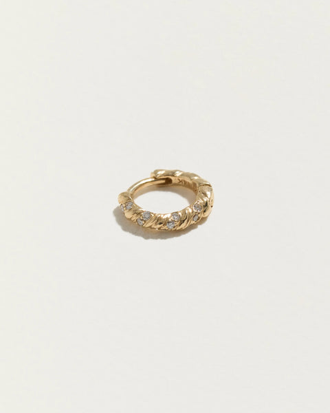 6mm Pavé Rope Huggies by Pamela Love – Piercing in #product_material# (#product_color#). 