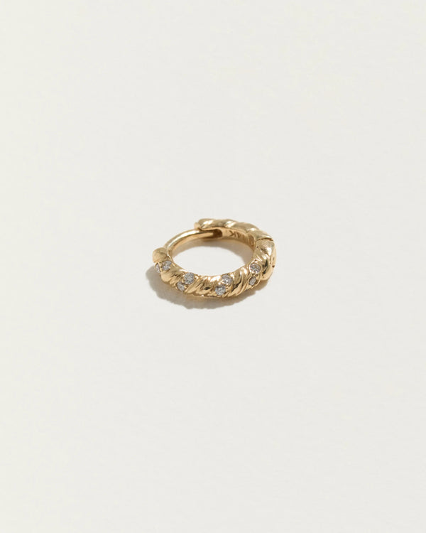 6mm Pavé Rope Huggies by Pamela Love – Piercing in #product_material# (#product_color#). 