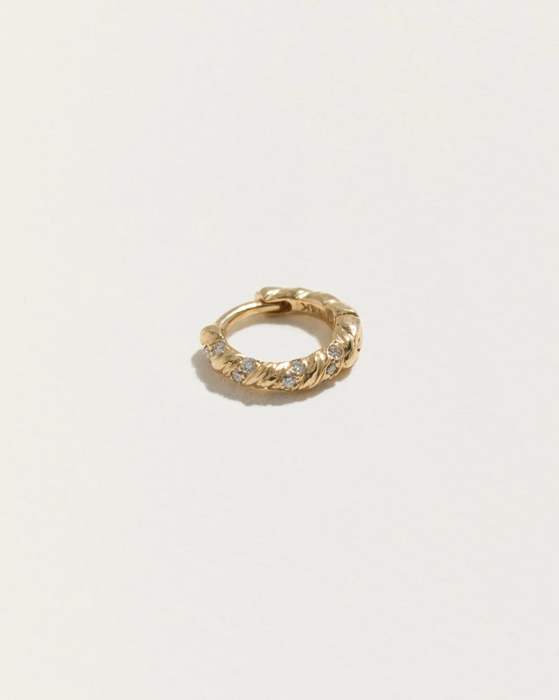 6mm Pavé Rope Huggies by Pamela Love – Piercing in #product_material# (#product_color#). 