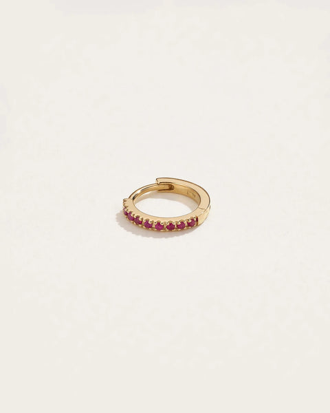 8mm Pavé Huggie by Pamela Love – Piercing in #product_material# (#product_color#). 