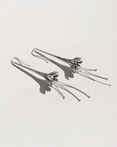 Anemone Earrings by Pamela Love – Earrings in #product_material# (#product_color#).  anemone-earring-in-sterling-silver