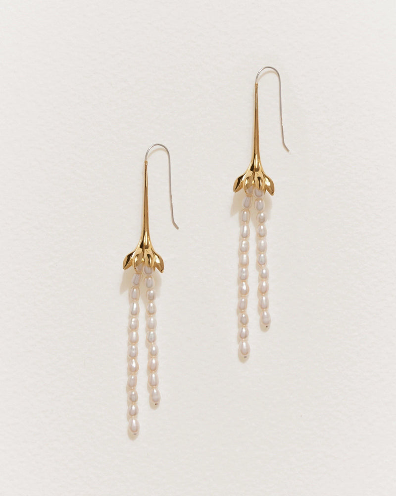 Anemone Pearl Earrings by Pamela Love – Earrings in #product_material# (#product_color#). 