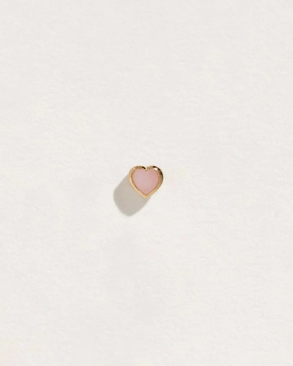 Bezel Heart Stud by Pamela Love – Piercing in #product_material# (#product_color#). 