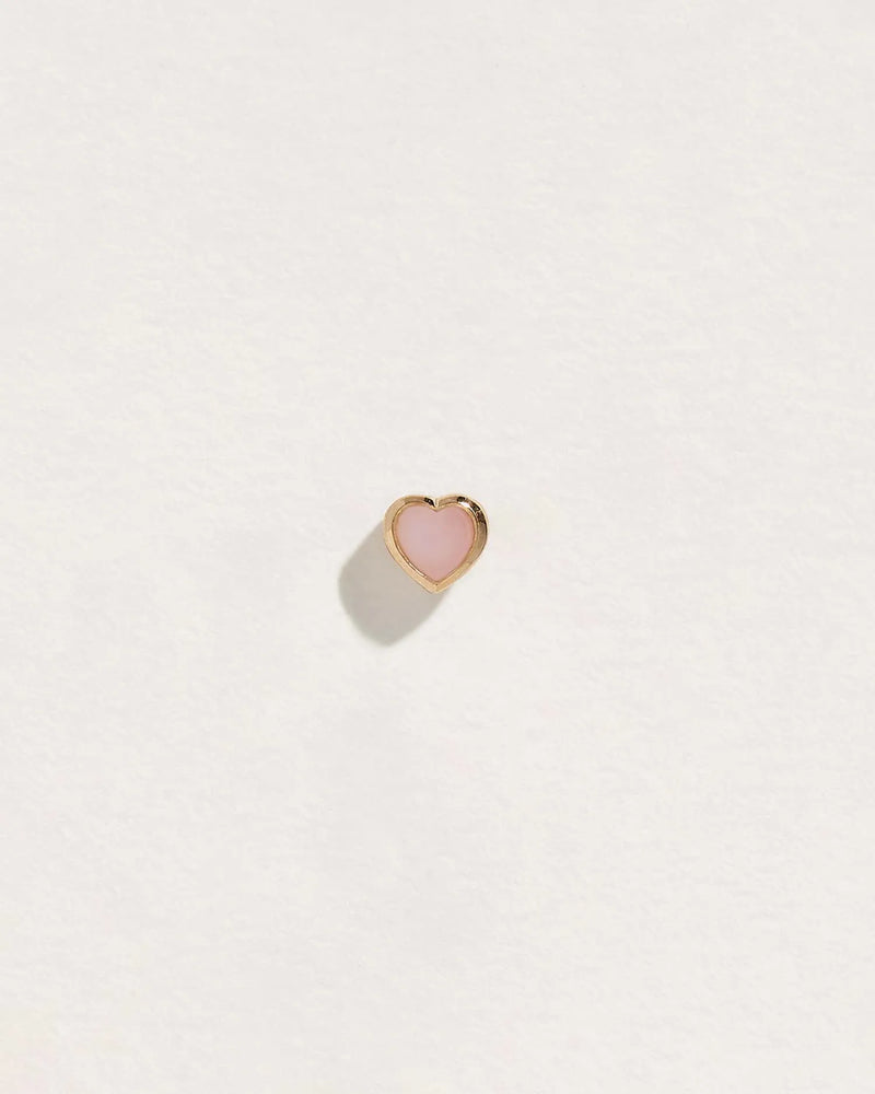 Bezel Heart Stud by Pamela Love – Piercing in #product_material# (#product_color#). 