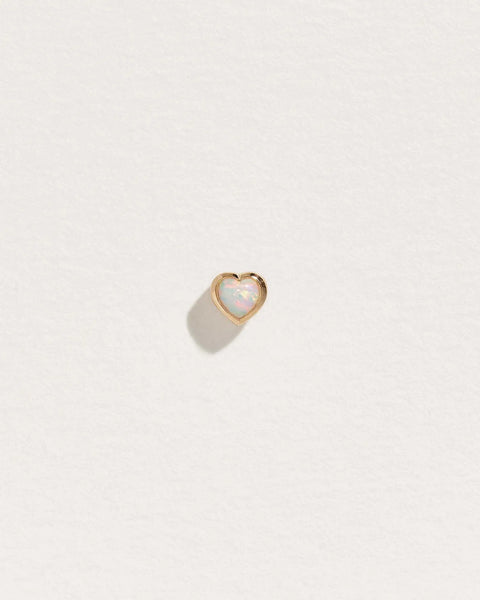 Bezel Heart Stud by Pamela Love – Piercing in #product_material# (#product_color#). 