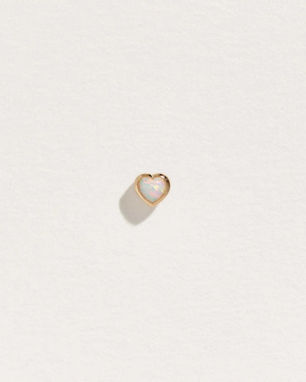 Bezel Heart Stud by Pamela Love – Piercing in #product_material# (#product_color#). 
