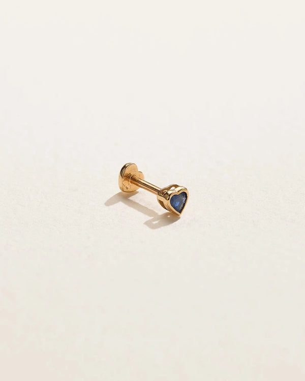 Bezel Heart Stud by Pamela Love – Piercing in #product_material# (#product_color#). 