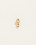 Bezel Pear Stud