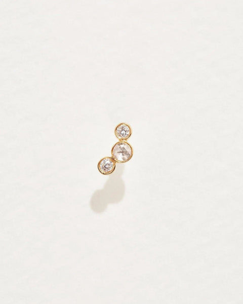 Bezel Set Crescent Stud by Pamela Love – Piercing in #product_material# (#product_color#).  bezel-set-crescent-stud-3