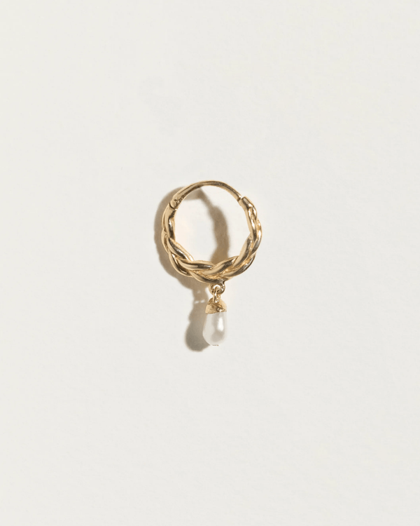 Braided Baroque Huggie by Pamela Love – Piercing in #product_material# (#product_color#). 