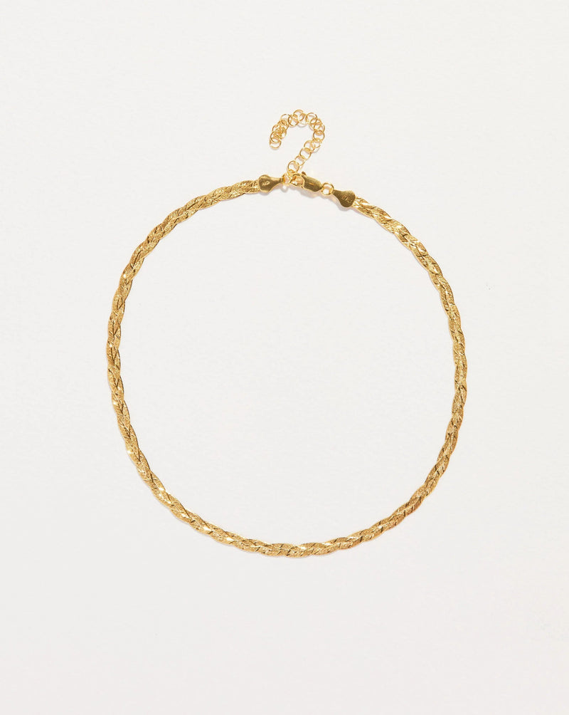 Braided Herringbone Thin Chain by Pamela Love – Necklaces in #product_material# (#product_color#). 