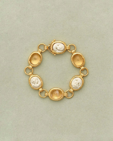 Paola Bracelet by Pamela Love – Bracelets in #product_material# (#product_color#).  brass-rock-crystal-white