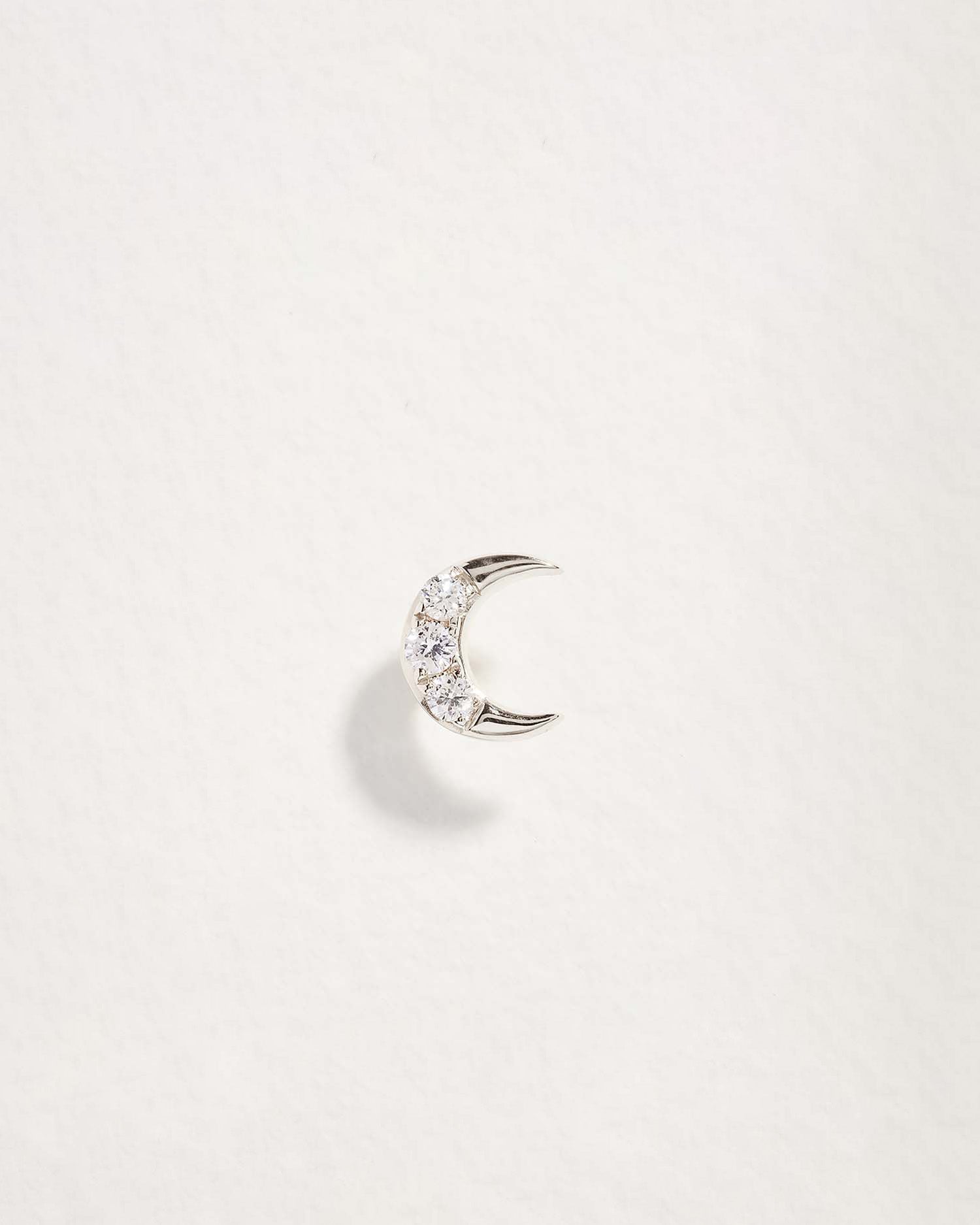 Celestial Moon Stud by Pamela Love – Piercing in #product_material# (#product_color#).