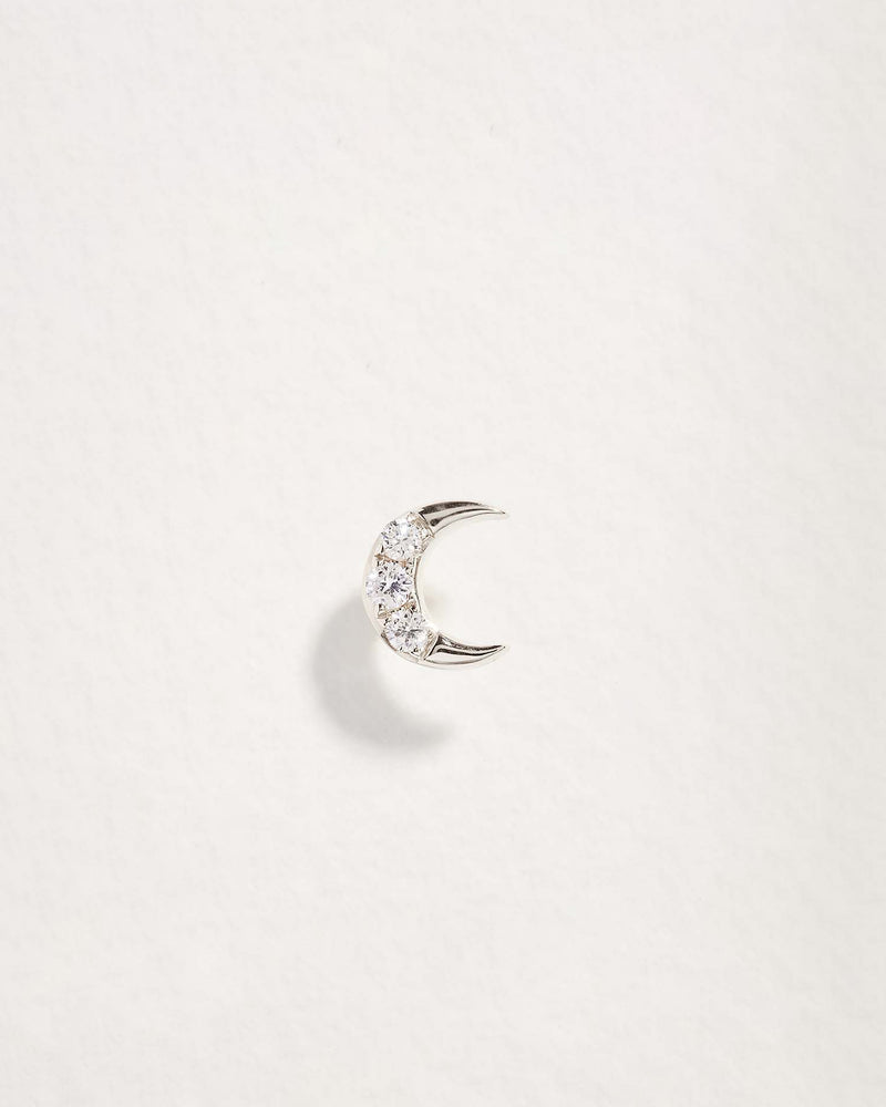 Celestial Moon Stud by Pamela Love – Piercing in #product_material# (#product_color#).